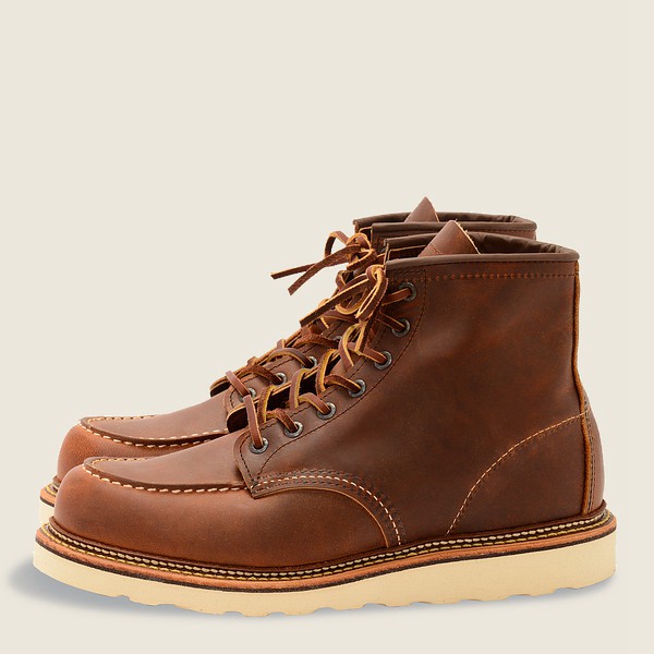 Red Wing Heritage Bot Erkek - Classic Moc - 6-Inchr Rough & Tough Deri - Kahverengi - 49XUVZEGS